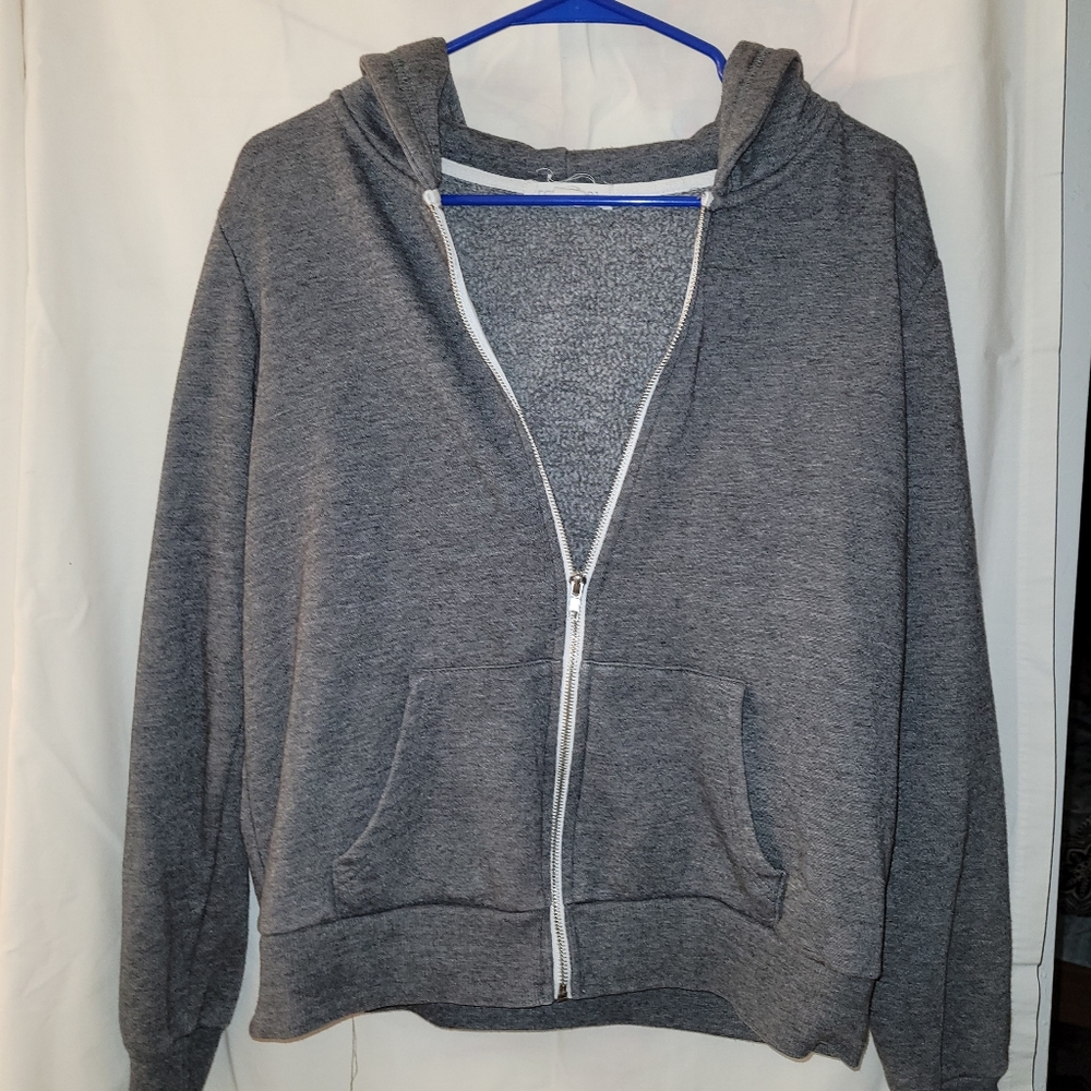 Forever 21 Jr womens grey zip up jacket